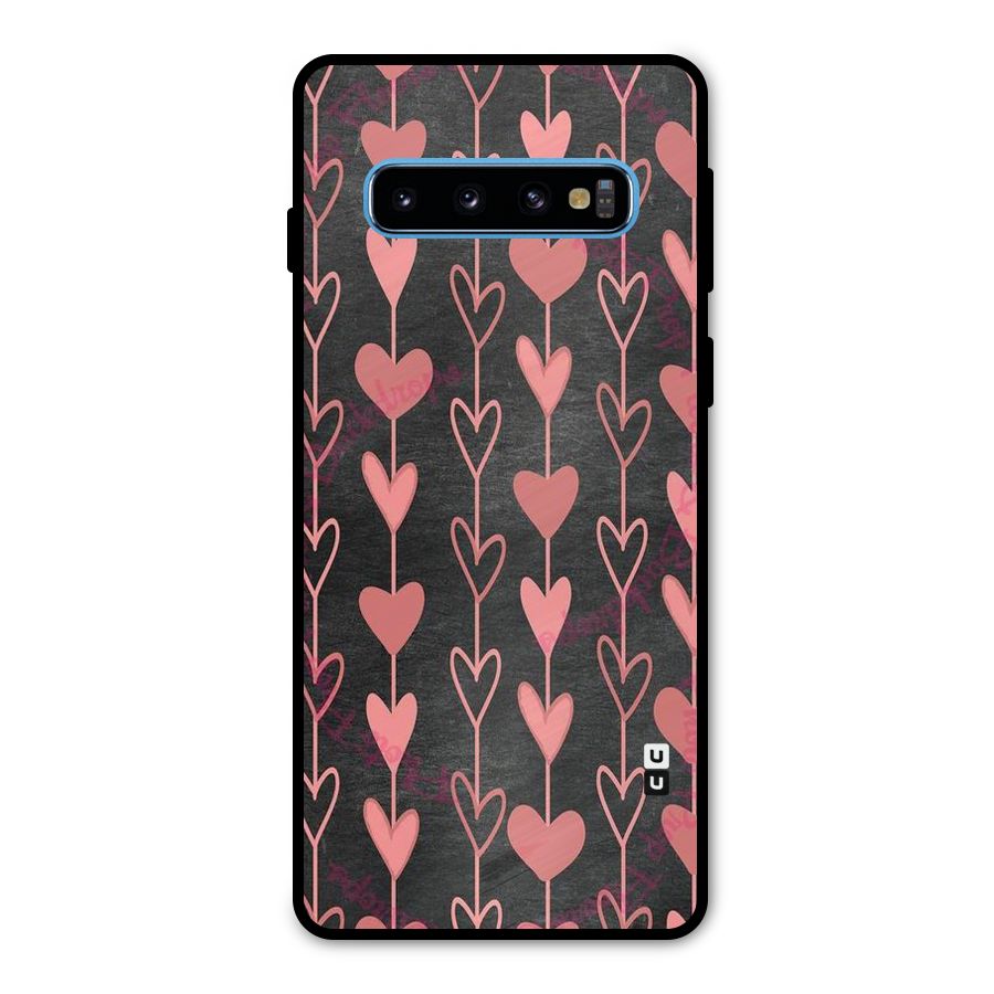Chain Of Hearts Metal Back Case for Galaxy S10