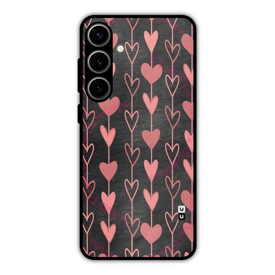 Chain Of Hearts Metal Back Case for Galaxy S24 Plus