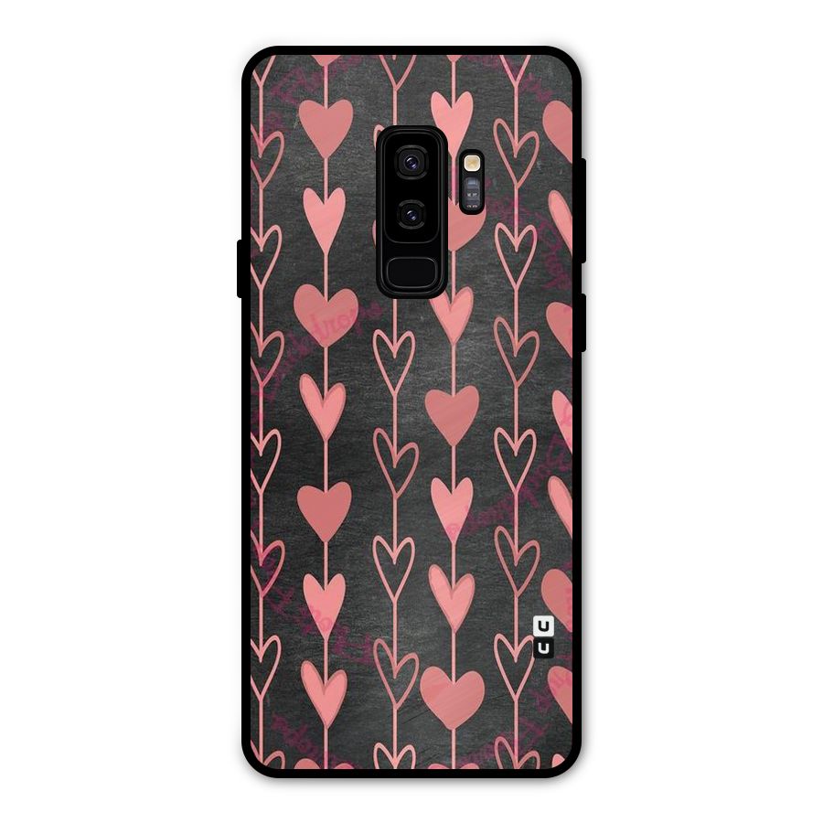 Chain Of Hearts Metal Back Case for Galaxy S9 Plus