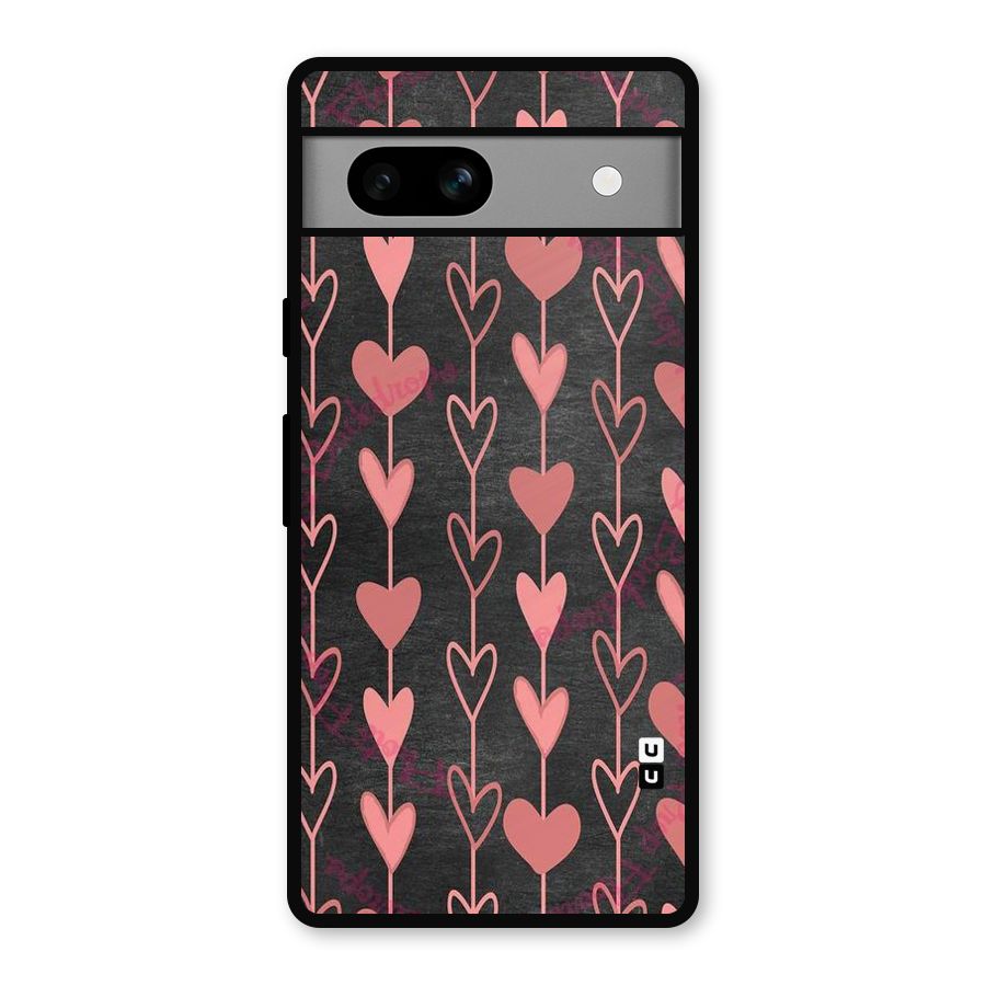 Chain Of Hearts Metal Back Case for Google Pixel 7a