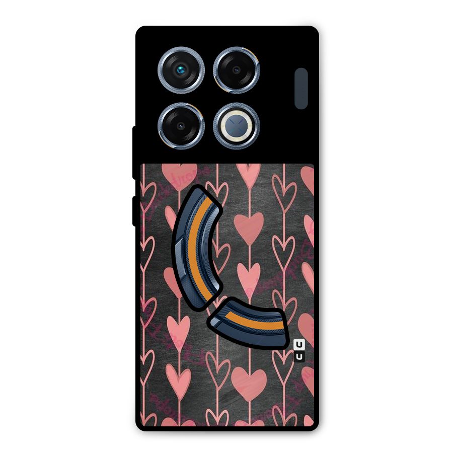 Chain Of Hearts Metal Back Case for Infinix GT 20 Pro
