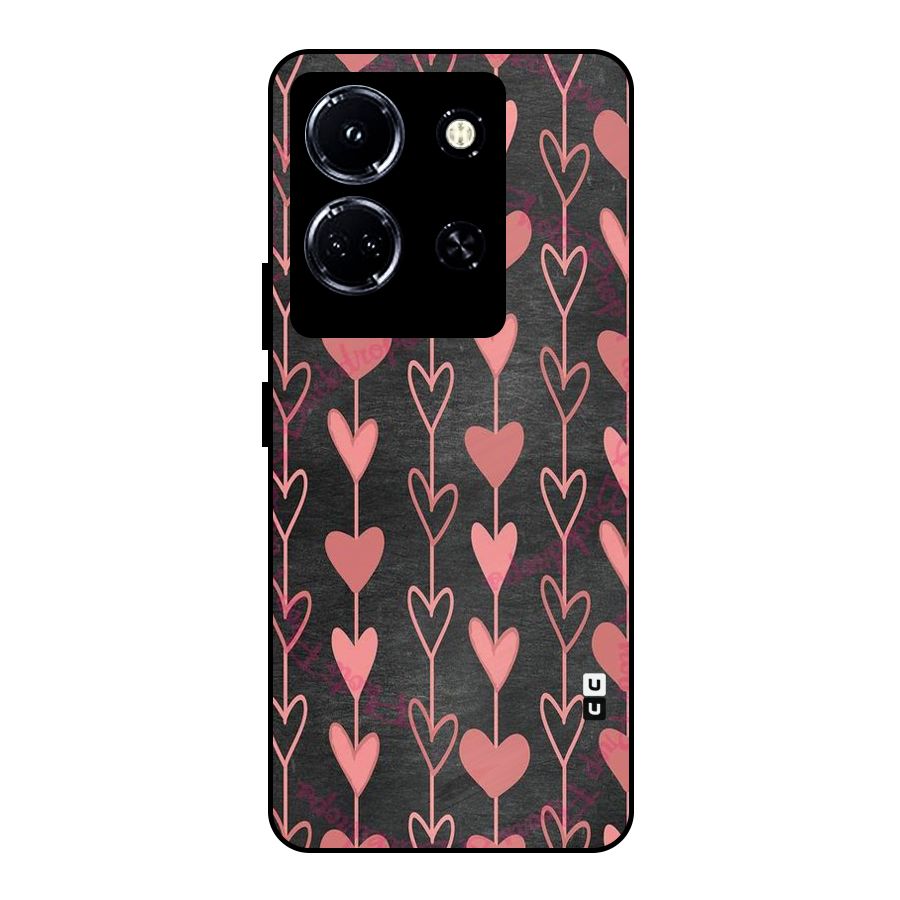Chain Of Hearts Metal Back Case for Infinix Note 30 5G