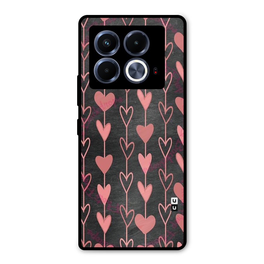 Chain Of Hearts Metal Back Case for Infinix Note 40 5G