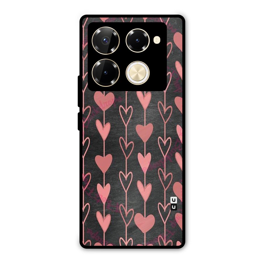 Chain Of Hearts Metal Back Case for Infinix Note 40 Pro Plus