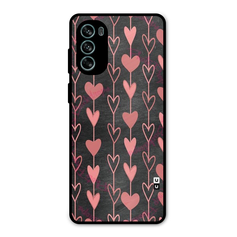 Chain Of Hearts Metal Back Case for Moto G62