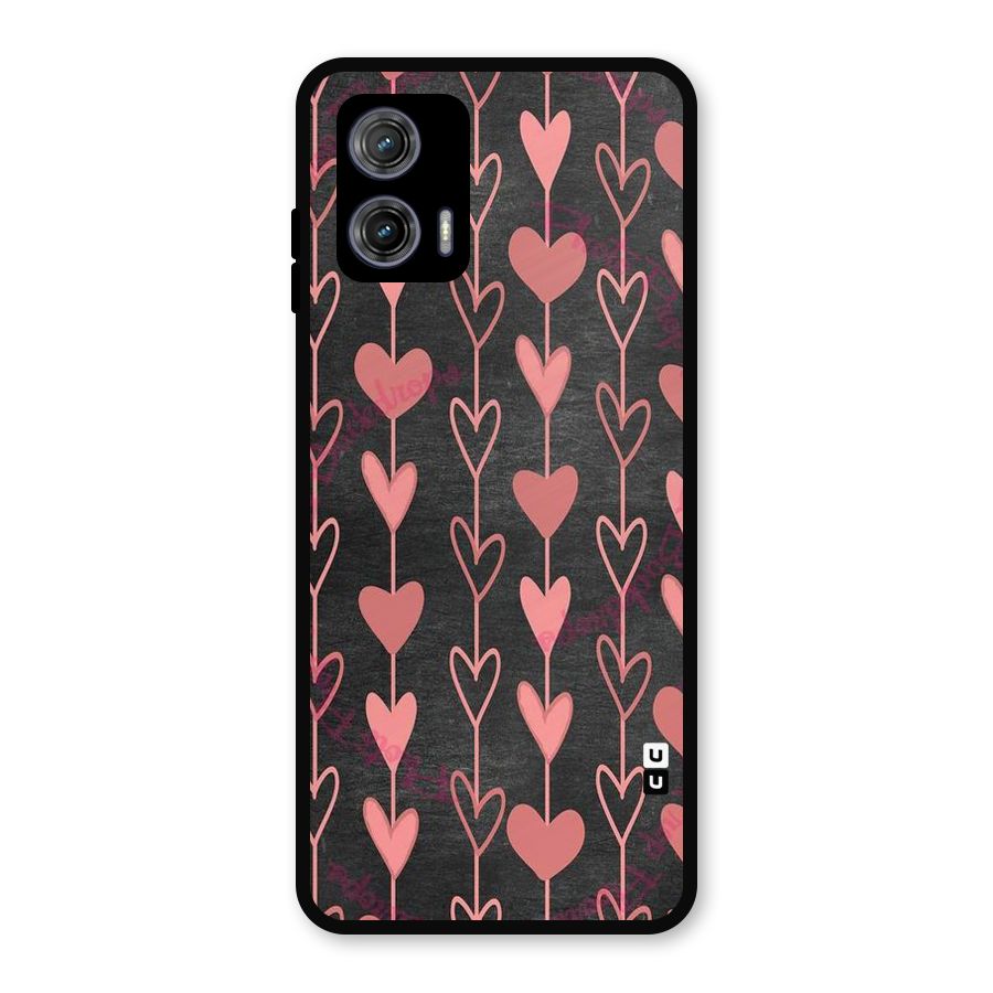 Chain Of Hearts Metal Back Case for Moto G73