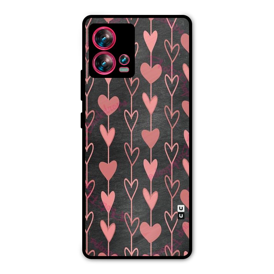 Chain Of Hearts Metal Back Case for Motorola Edge 30 Fusion