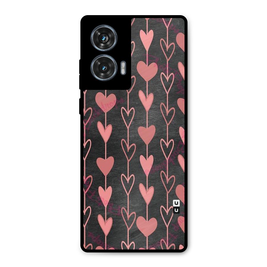 Chain Of Hearts Metal Back Case for Motorola Edge 50 Fusion