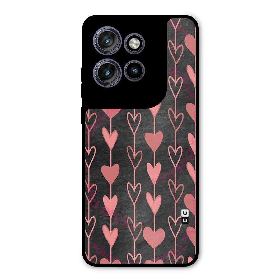 Chain Of Hearts Metal Back Case for Motorola Edge 50 Neo