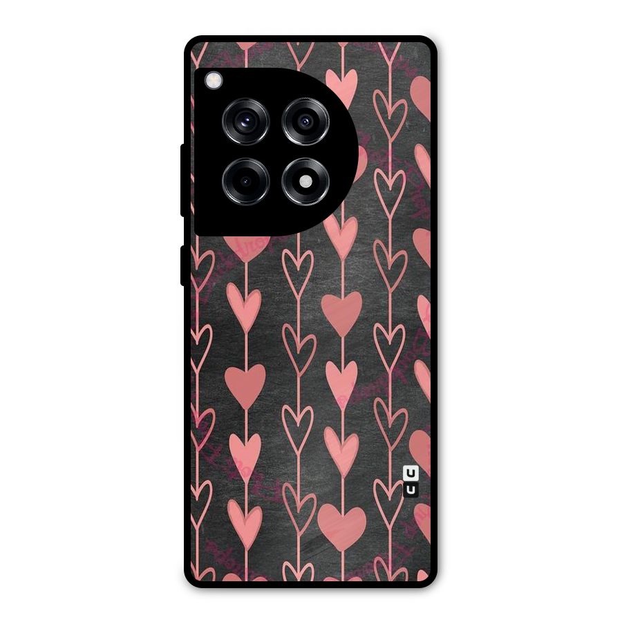 Chain Of Hearts Metal Back Case for OnePlus 12R