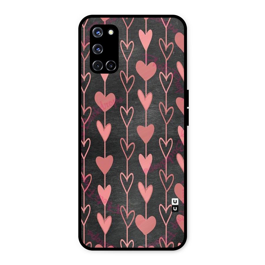 Chain Of Hearts Metal Back Case for Oppo A52