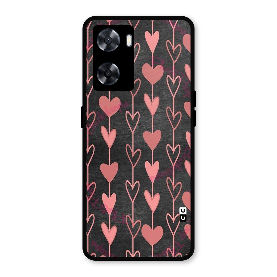 Chain Of Hearts Metal Back Case for Oppo A77s