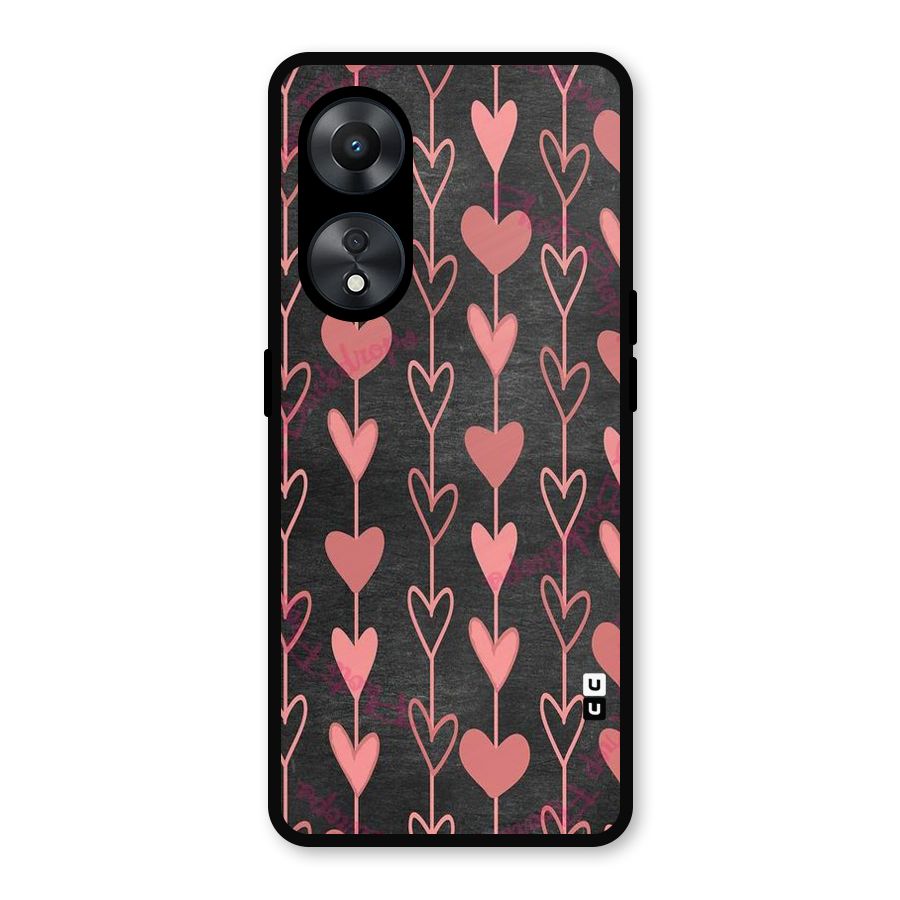 Chain Of Hearts Metal Back Case for Oppo A78