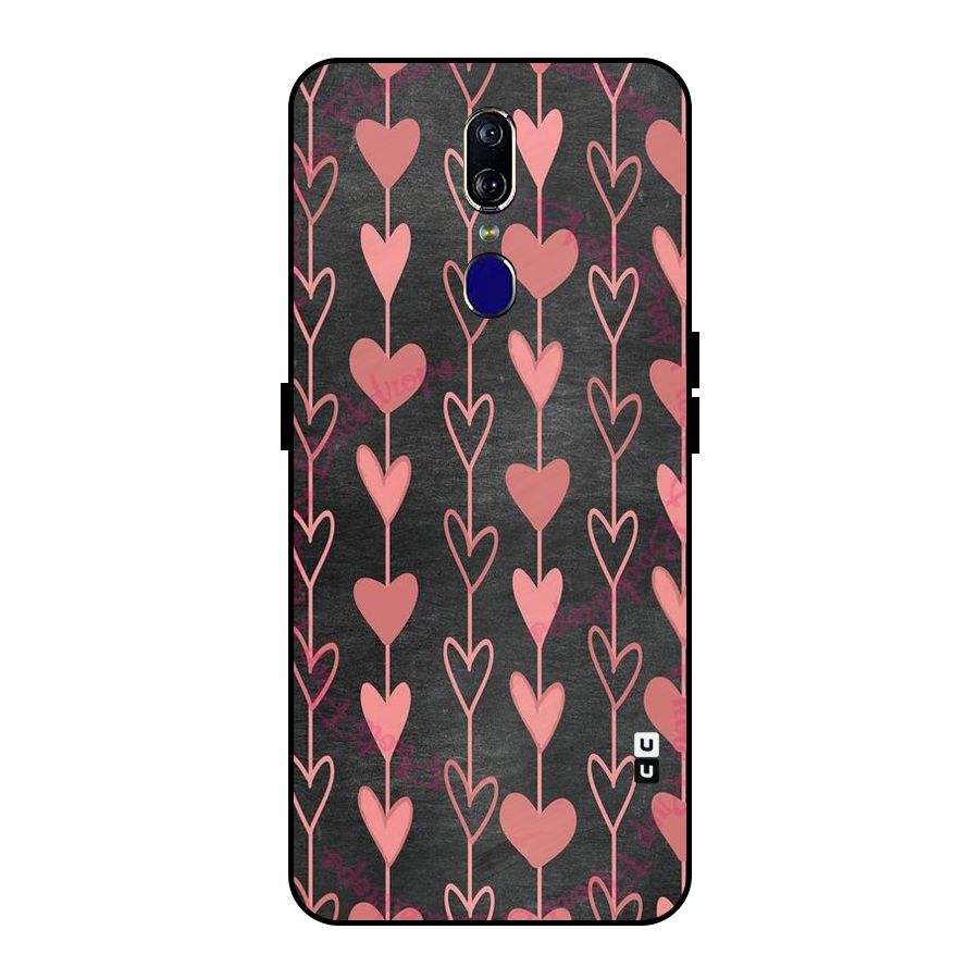 Chain Of Hearts Metal Back Case for Oppo F11
