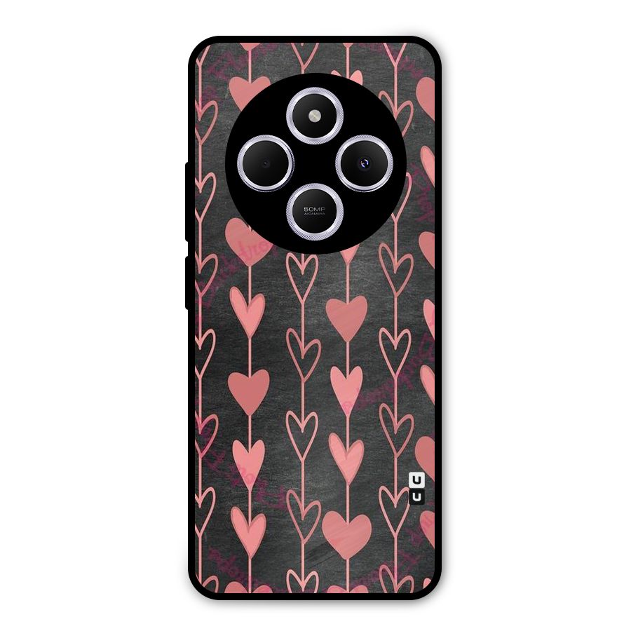 Chain Of Hearts Metal Back Case for Poco C75 5G