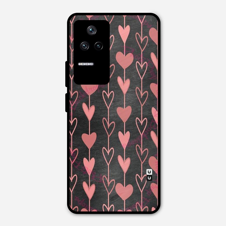 Chain Of Hearts Metal Back Case for Poco F4 5G