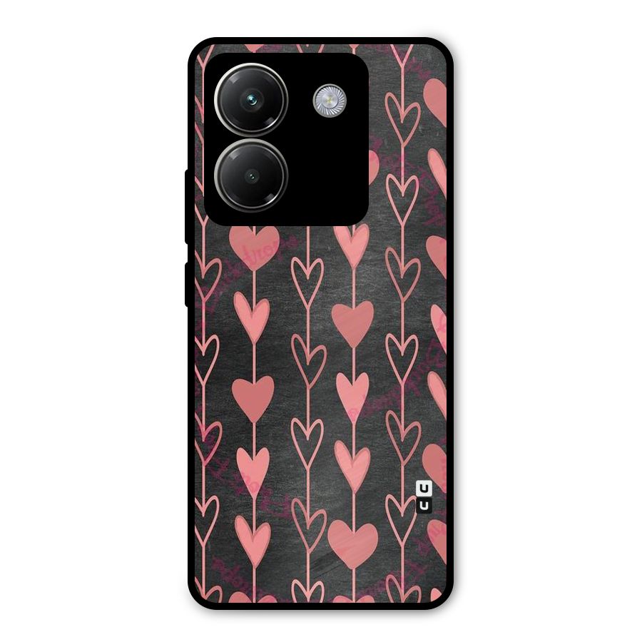 Chain Of Hearts Metal Back Case for Poco M7 Pro 5G