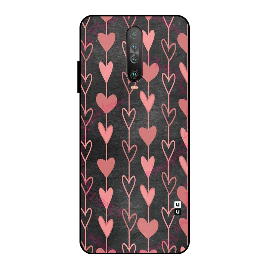 Chain Of Hearts Metal Back Case for Poco X2