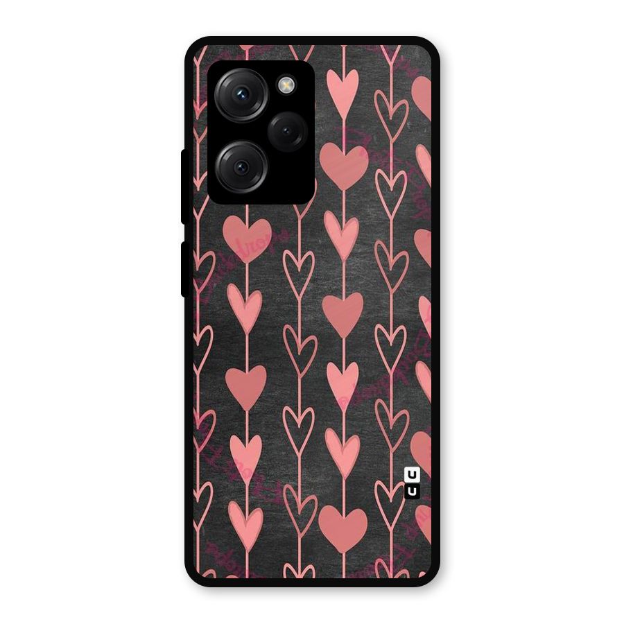 Chain Of Hearts Metal Back Case for Poco X5 Pro
