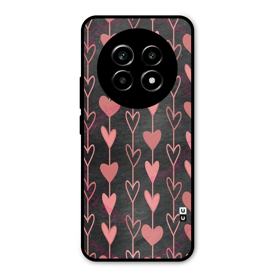 Chain Of Hearts Metal Back Case for Realme 13 Pro