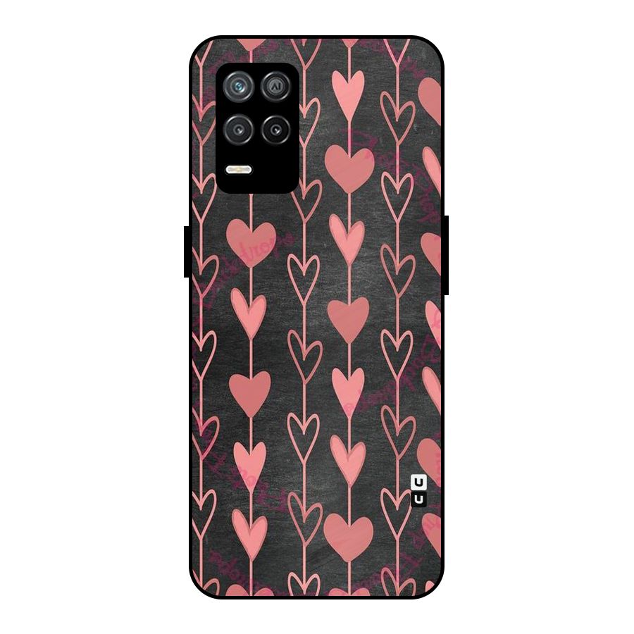 Chain Of Hearts Metal Back Case for Realme 8 5G
