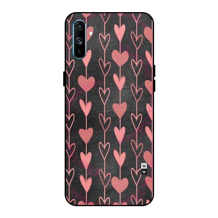 Chain Of Hearts Metal Back Case for Realme C3