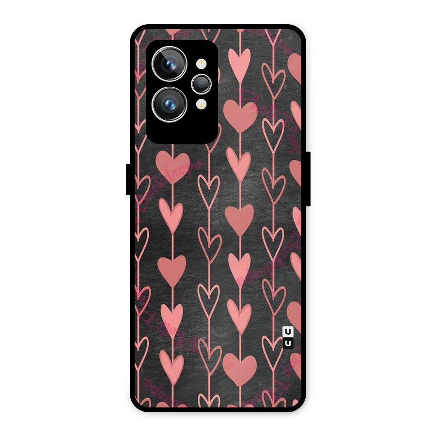 Chain Of Hearts Metal Back Case for Realme GT2 Pro
