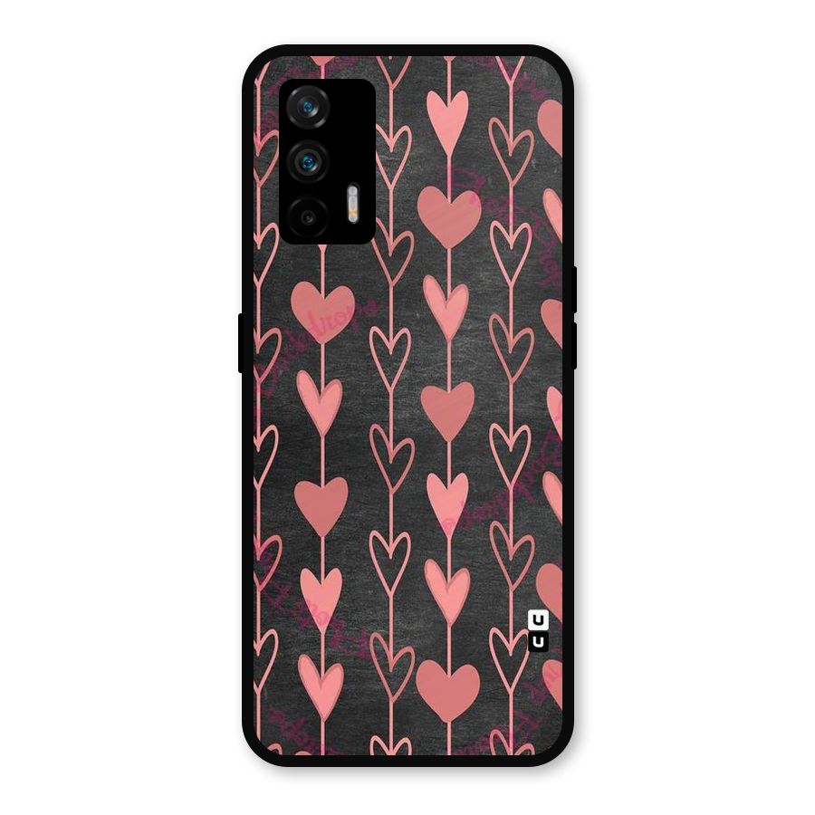 Chain Of Hearts Metal Back Case for Realme GT 5G