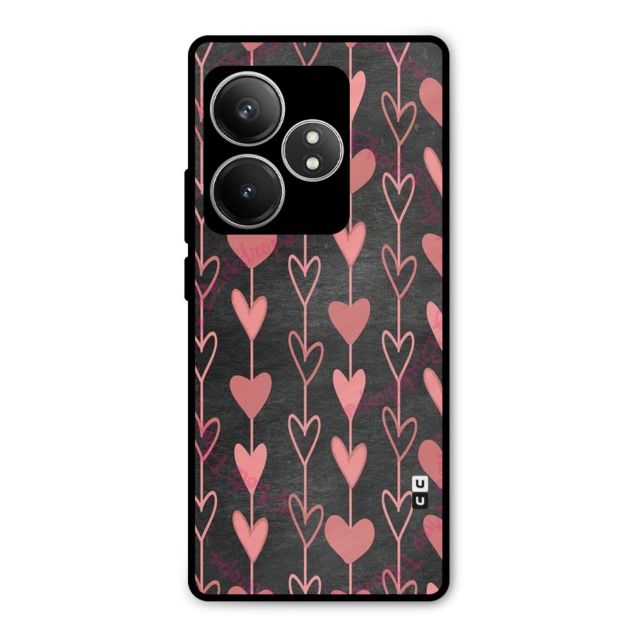 Chain Of Hearts Metal Back Case for Realme GT 6T