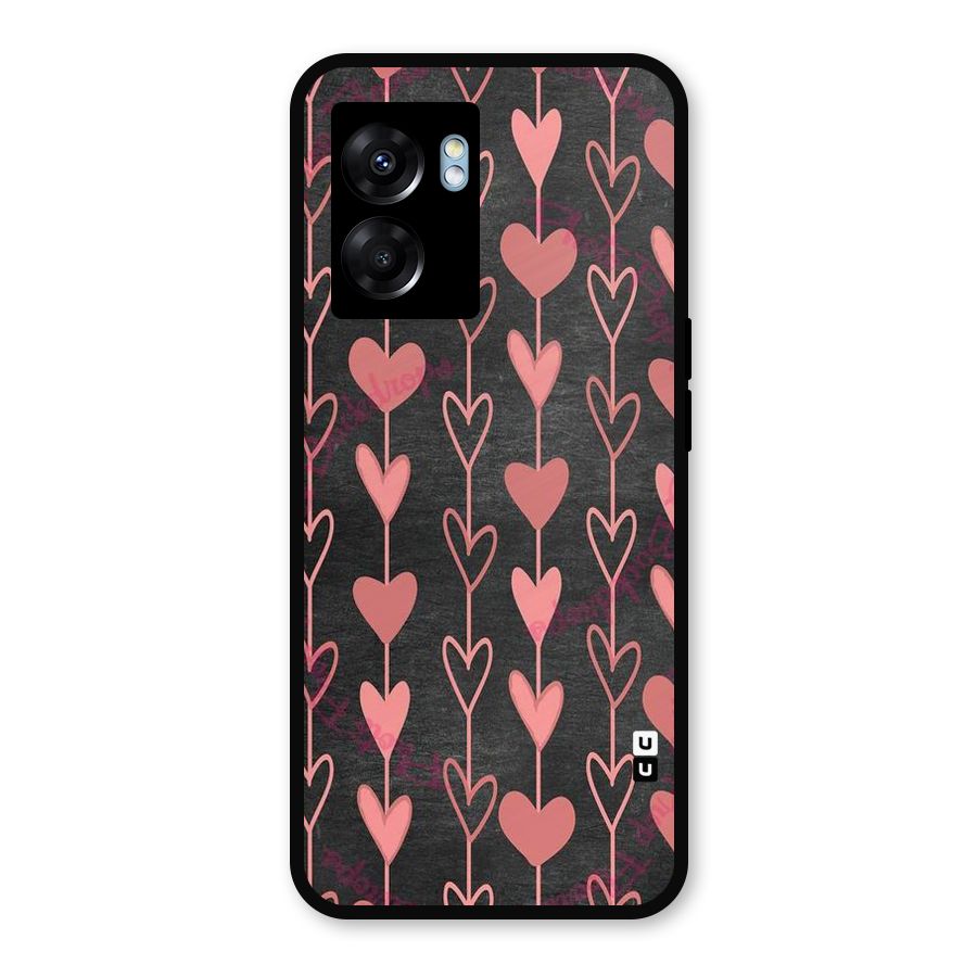 Chain Of Hearts Metal Back Case for Realme Narzo 50 5G