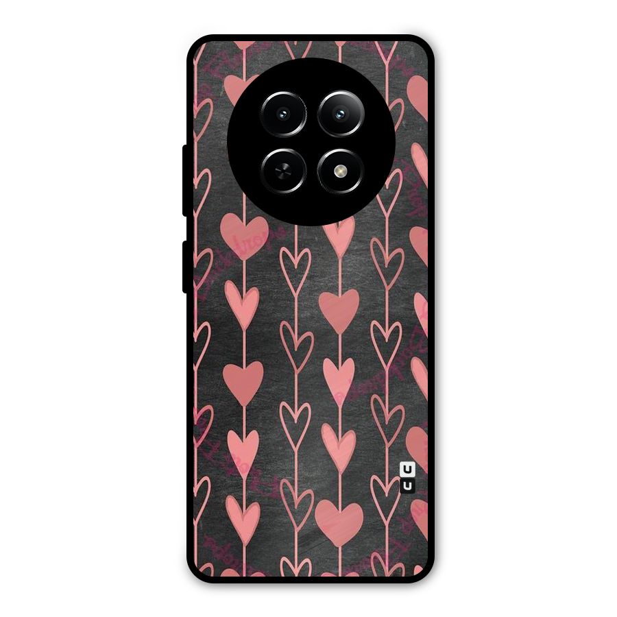 Chain Of Hearts Metal Back Case for Realme Narzo N65