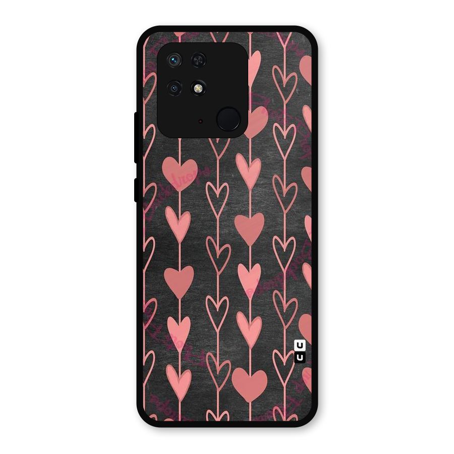Chain Of Hearts Metal Back Case for Redmi 10 Power
