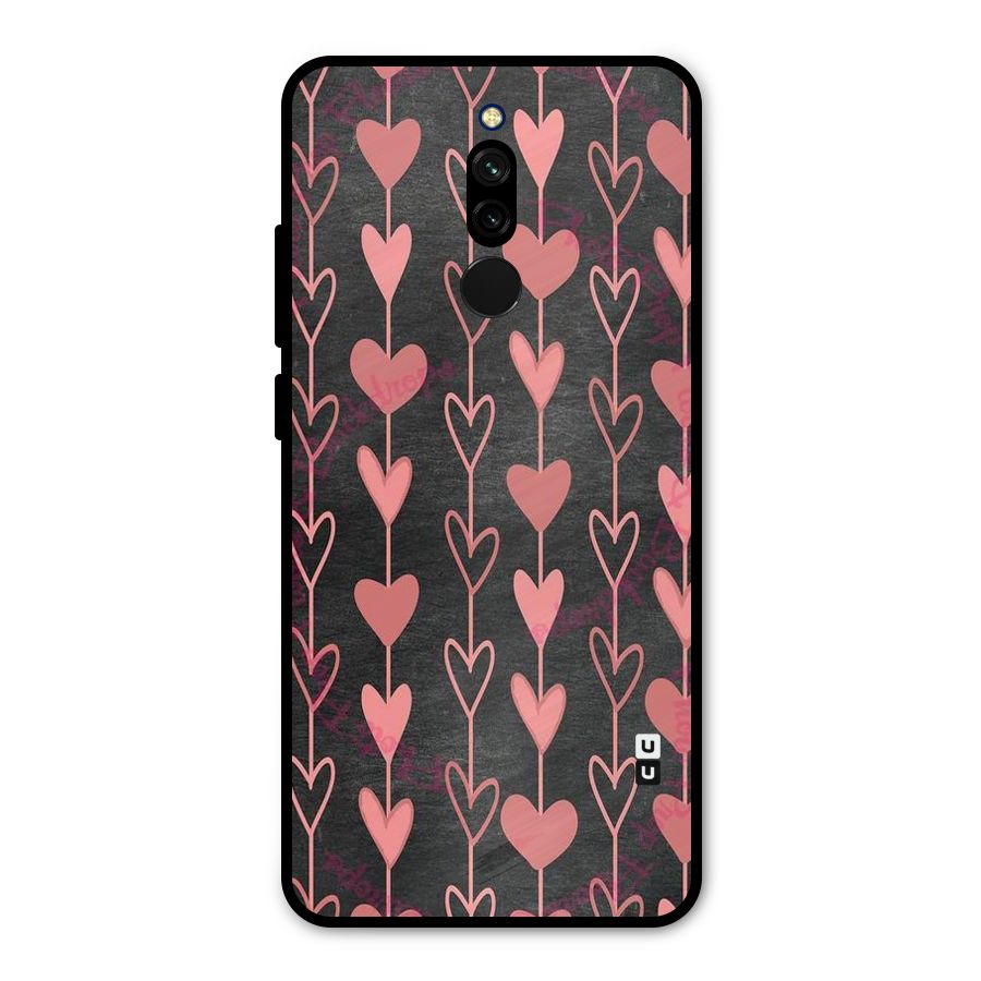 Chain Of Hearts Metal Back Case for Redmi 8
