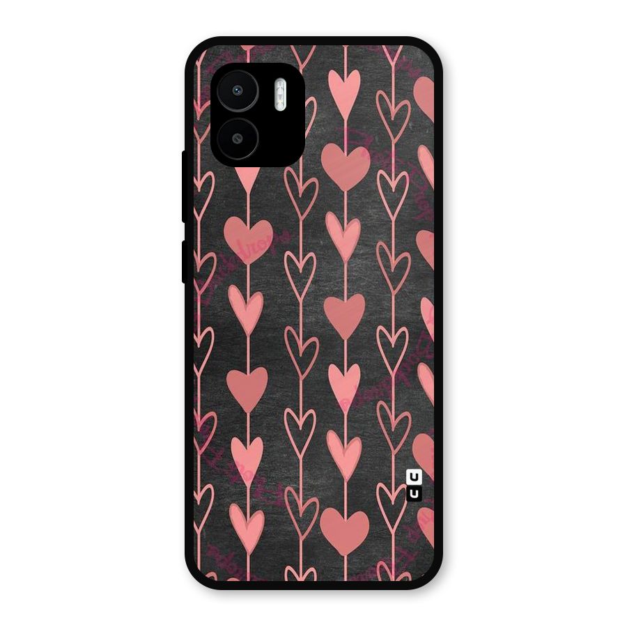 Chain Of Hearts Metal Back Case for Redmi A2
