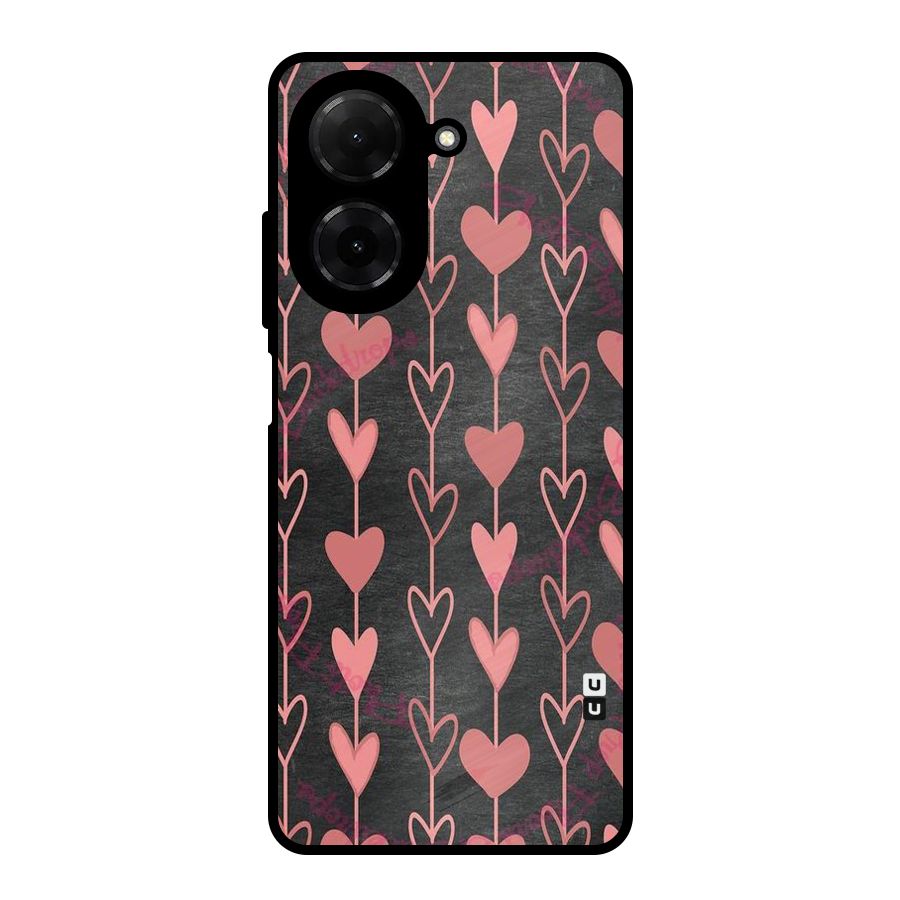 Chain Of Hearts Metal Back Case for Redmi A5 4G