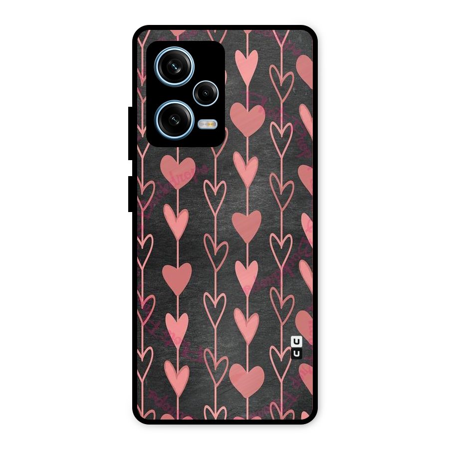 Chain Of Hearts Metal Back Case for Redmi Note 12 Pro