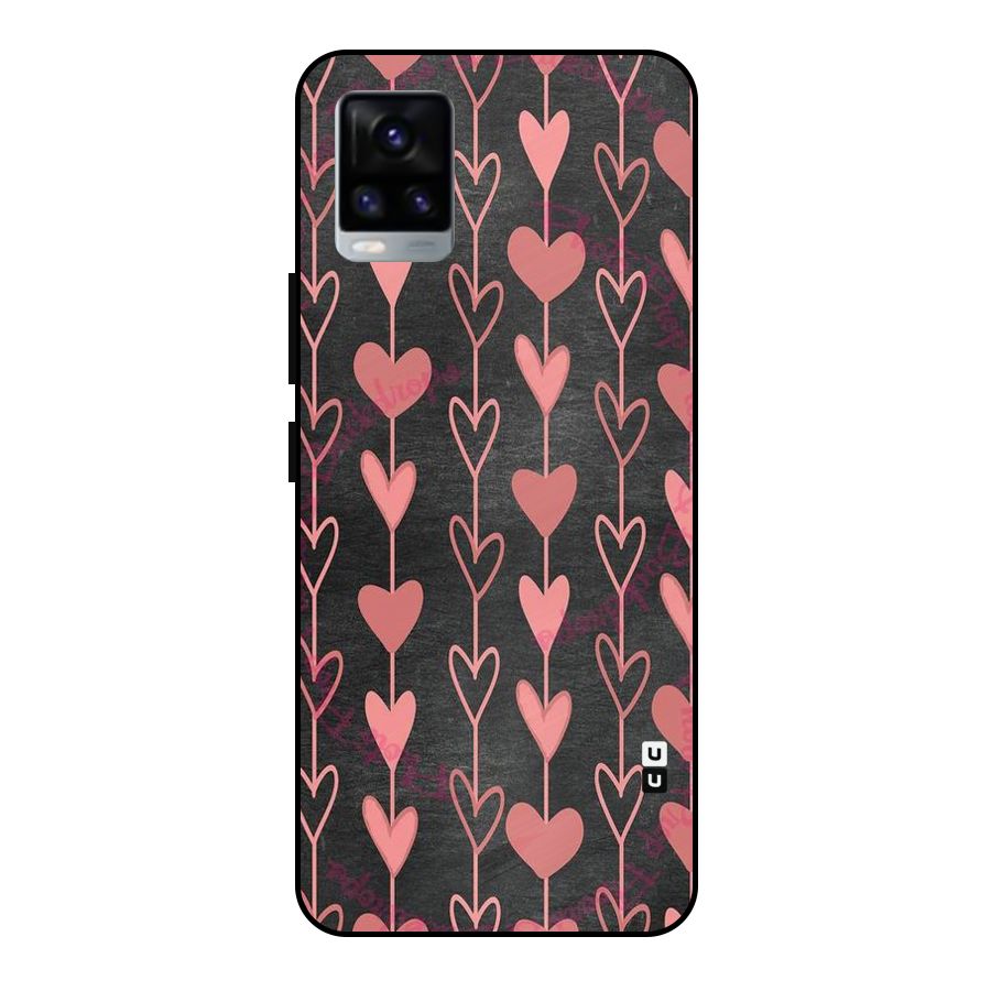 Chain Of Hearts Metal Back Case for Vivo V20
