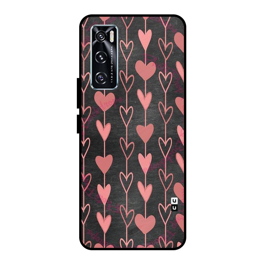 Chain Of Hearts Metal Back Case for Vivo V20 SE
