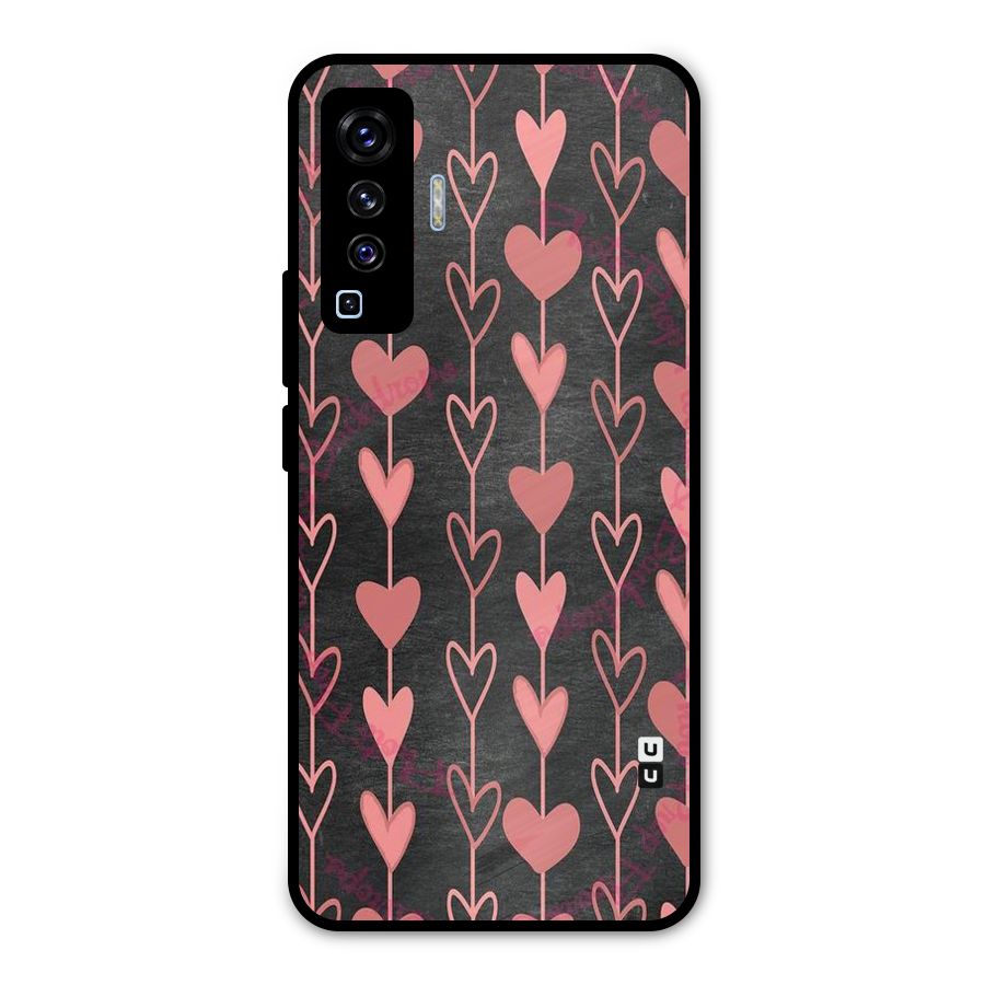 Chain Of Hearts Metal Back Case for Vivo X50