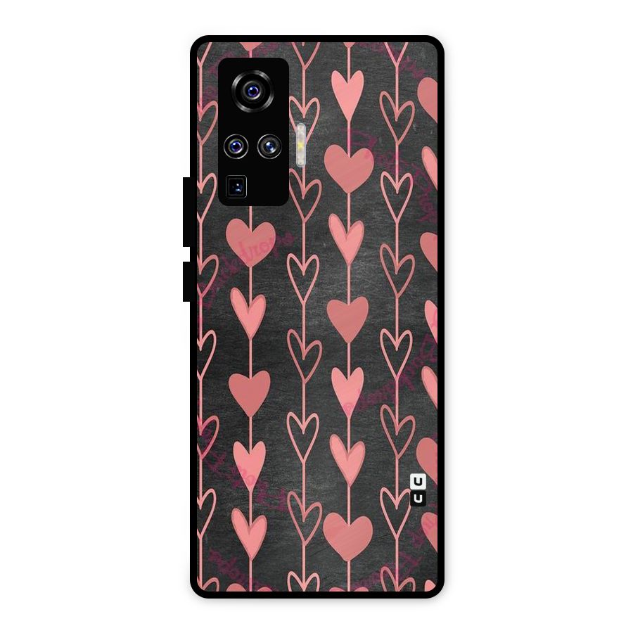 Chain Of Hearts Metal Back Case for Vivo X50 Pro