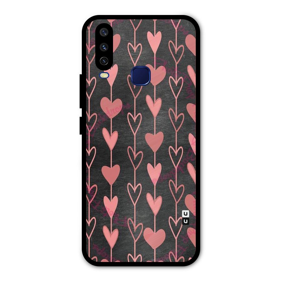 Chain Of Hearts Metal Back Case for Vivo Y15