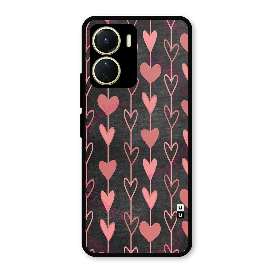 Chain Of Hearts Metal Back Case for Vivo Y16