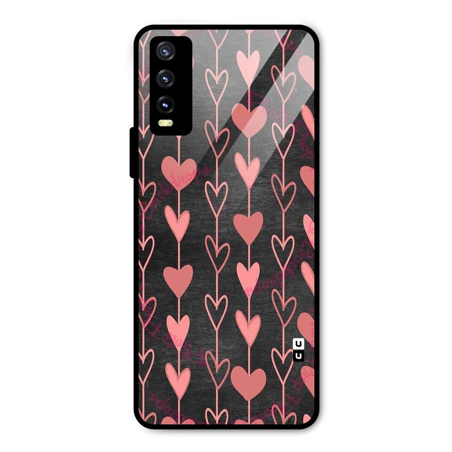 Chain Of Hearts Metal Back Case for Vivo Y20