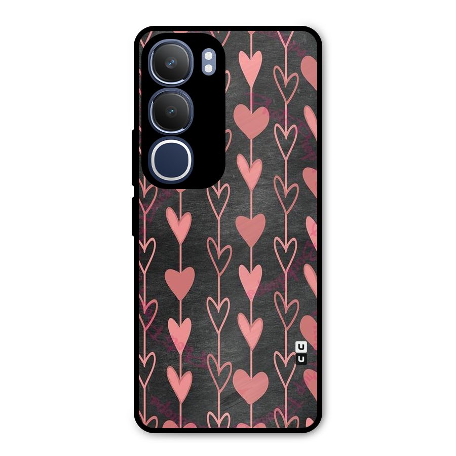 Chain Of Hearts Metal Back Case for Vivo Y29