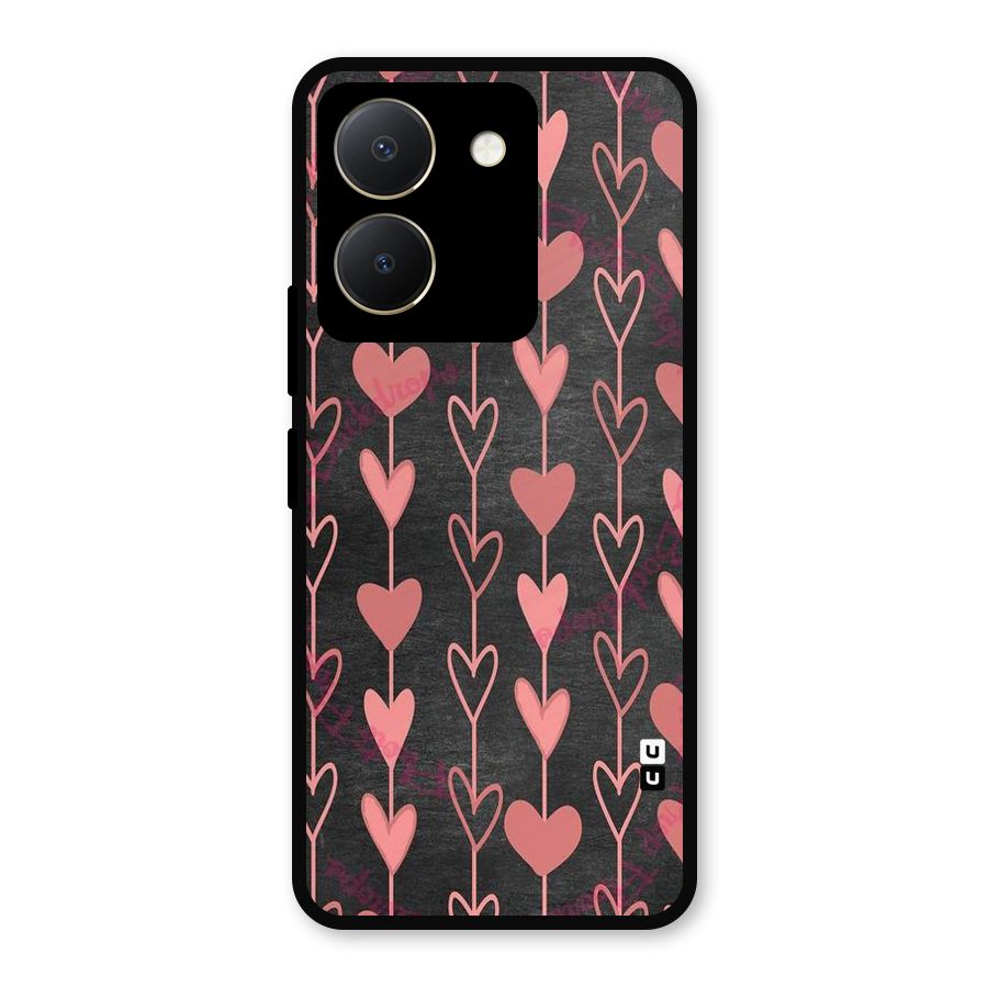 Chain Of Hearts Metal Back Case for Vivo Y36