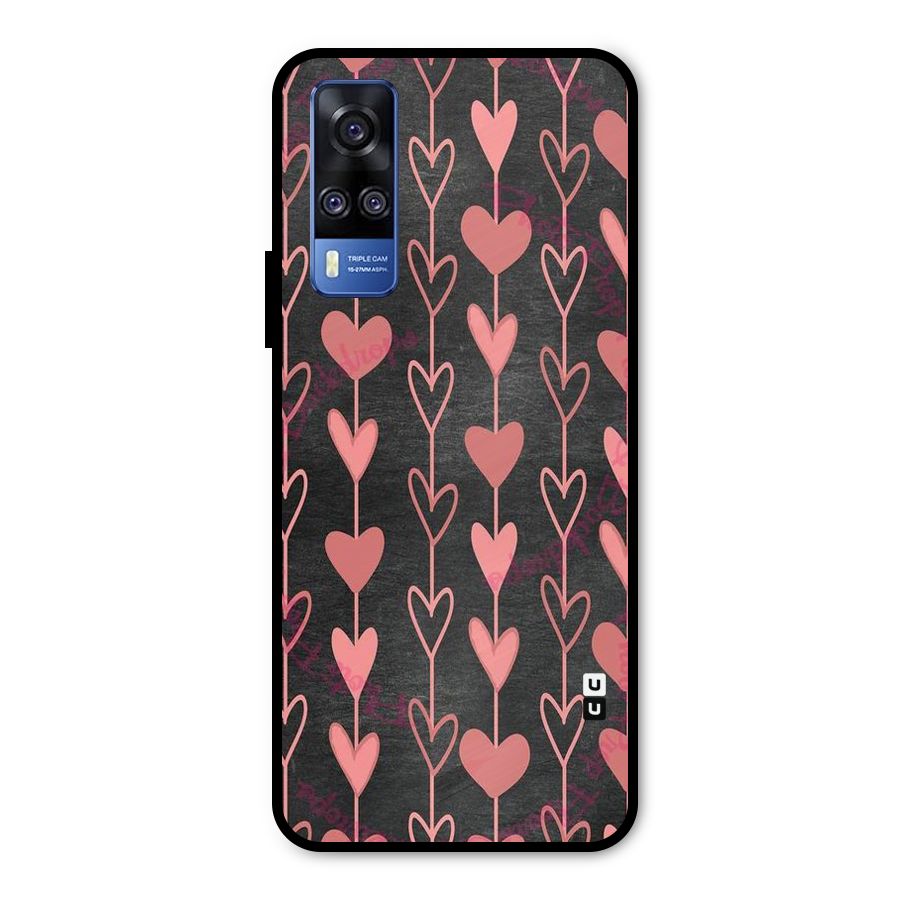 Chain Of Hearts Metal Back Case for Vivo Y51A