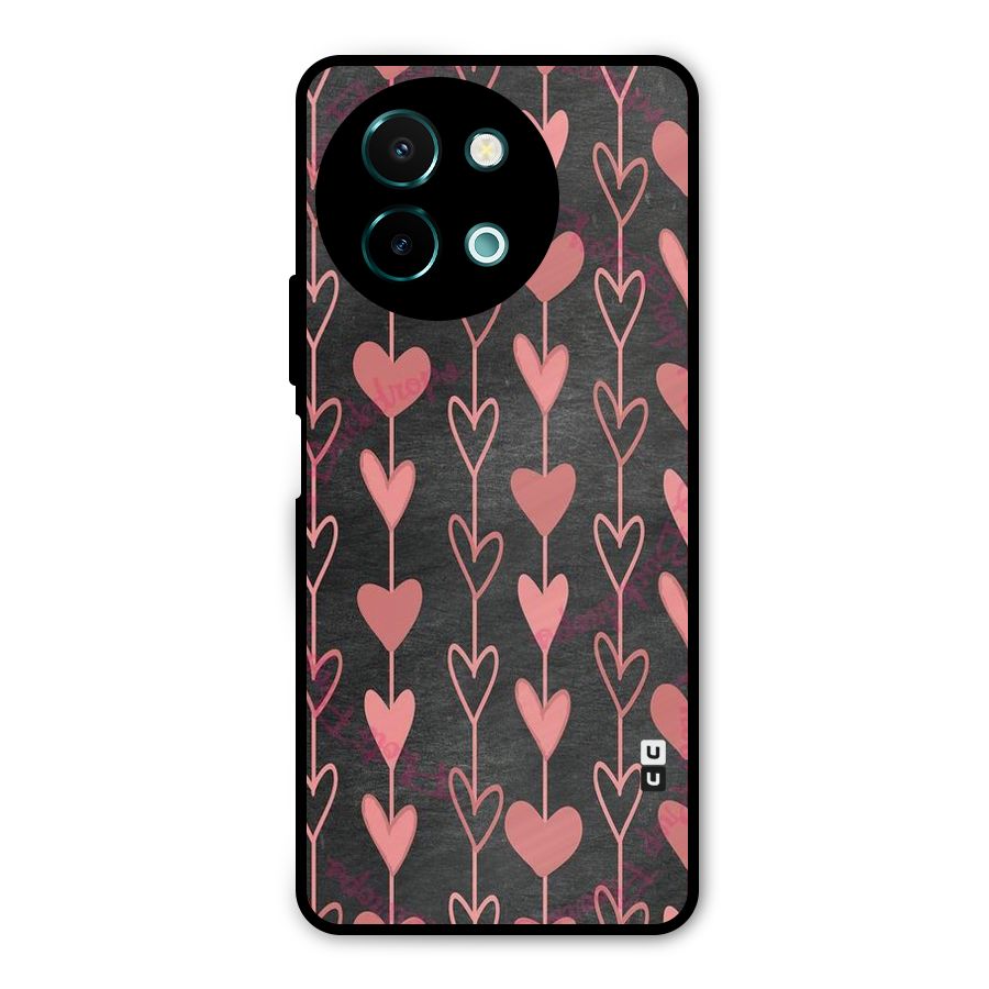 Chain Of Hearts Metal Back Case for Vivo Y58