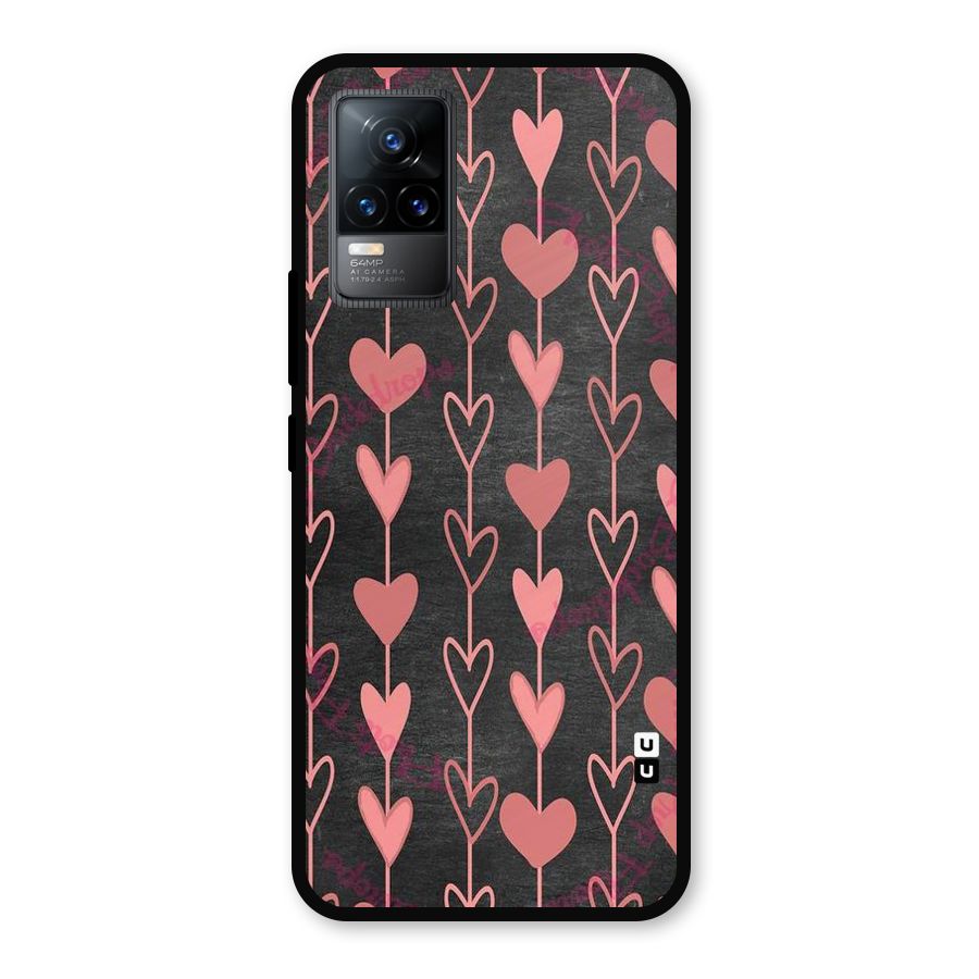 Chain Of Hearts Metal Back Case for Vivo Y73