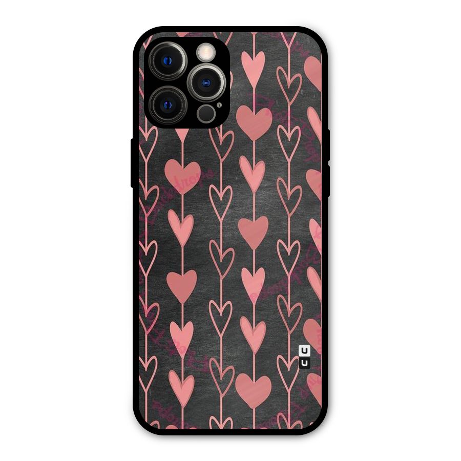 Chain Of Hearts Metal Back Case for iPhone 12 Pro Max