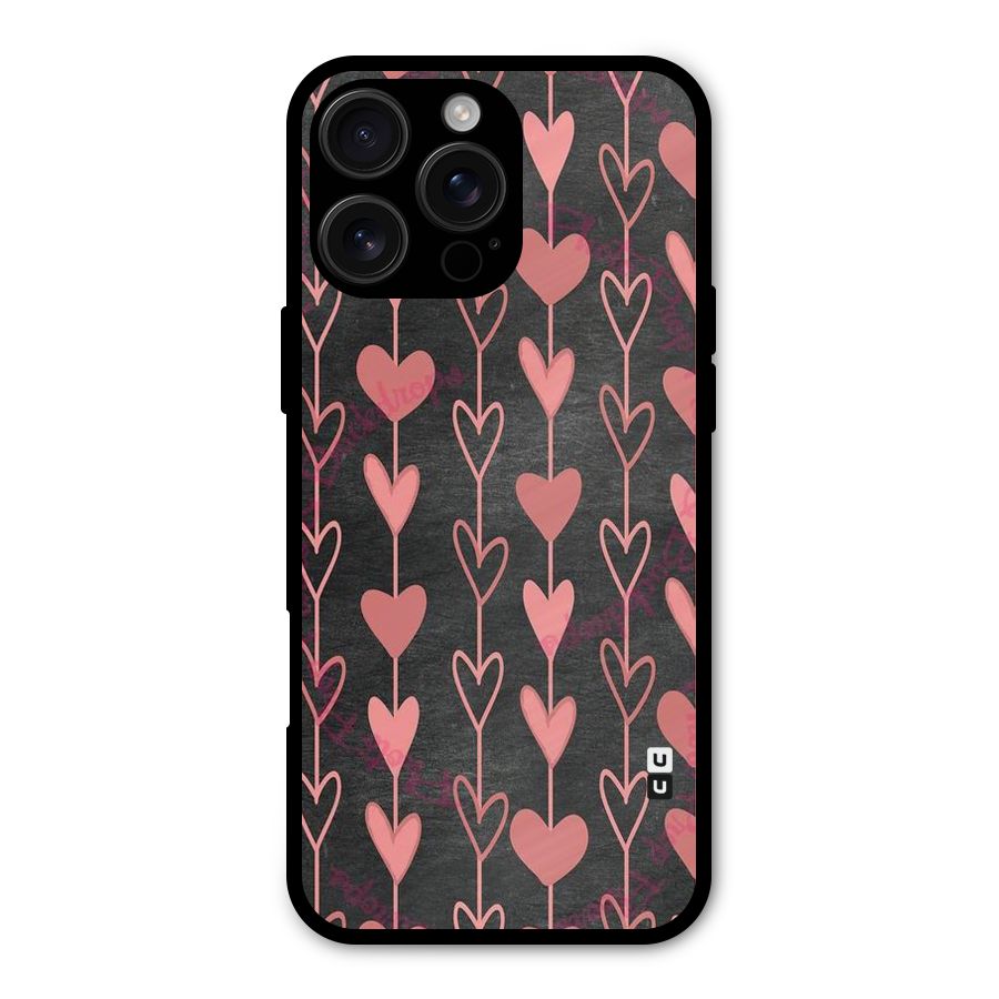 Chain Of Hearts Metal Back Case for iPhone 16 Pro Max
